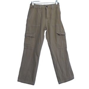 PACSUN Elastic Waist Cargo Pants Size Small Khaki Canvas